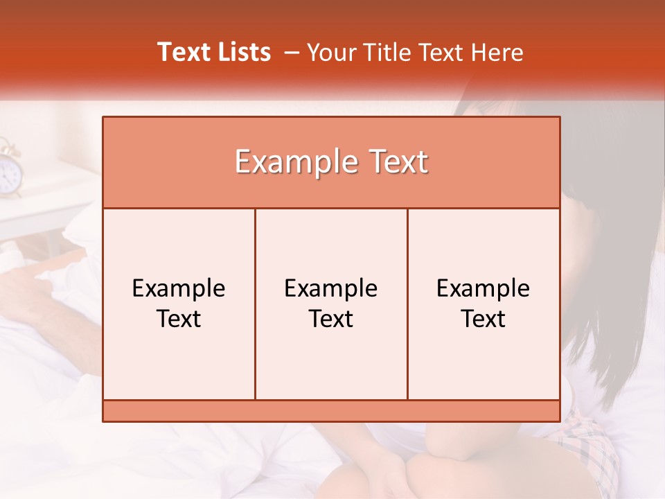 A Man And A Woman Laying In Bed Together PowerPoint Template