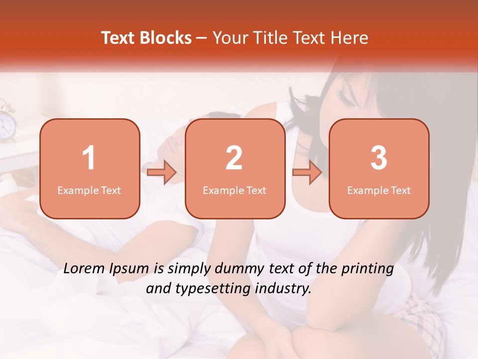 A Man And A Woman Laying In Bed Together PowerPoint Template
