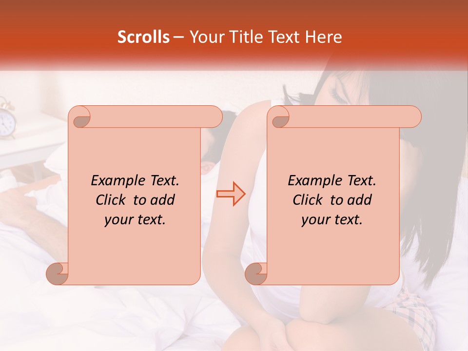 A Man And A Woman Laying In Bed Together PowerPoint Template