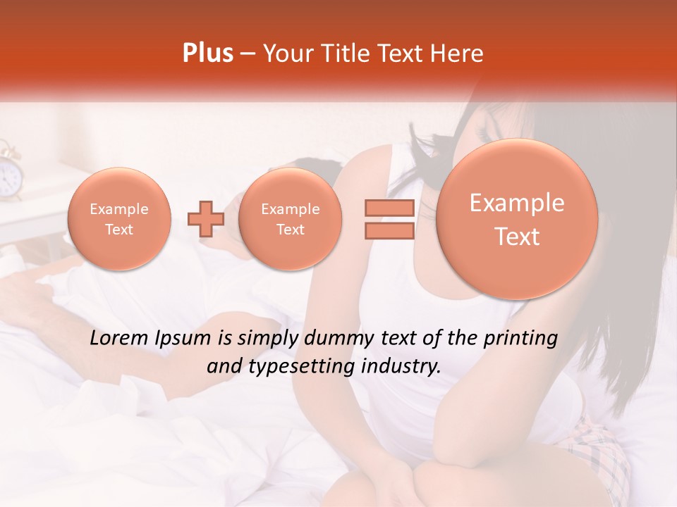 A Man And A Woman Laying In Bed Together PowerPoint Template