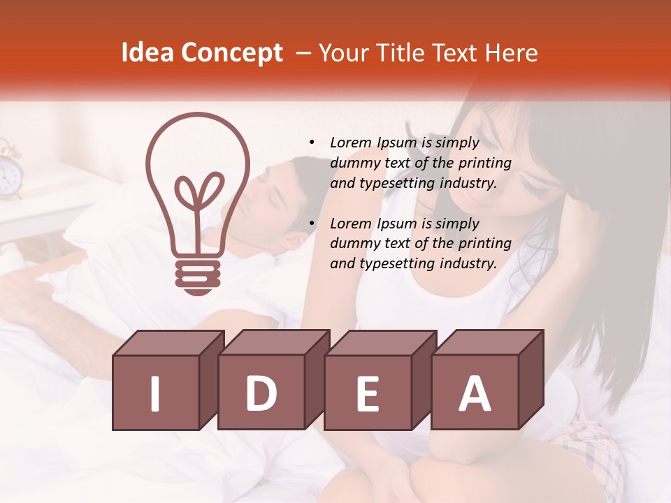 A Man And A Woman Laying In Bed Together PowerPoint Template