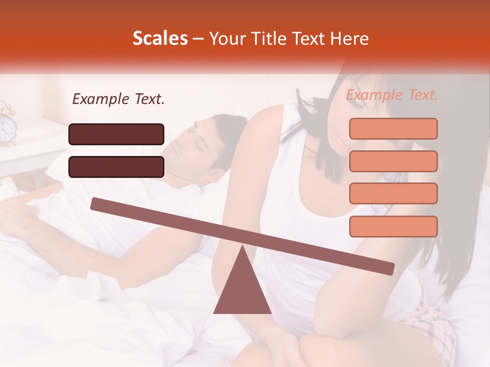 A Man And A Woman Laying In Bed Together PowerPoint Template