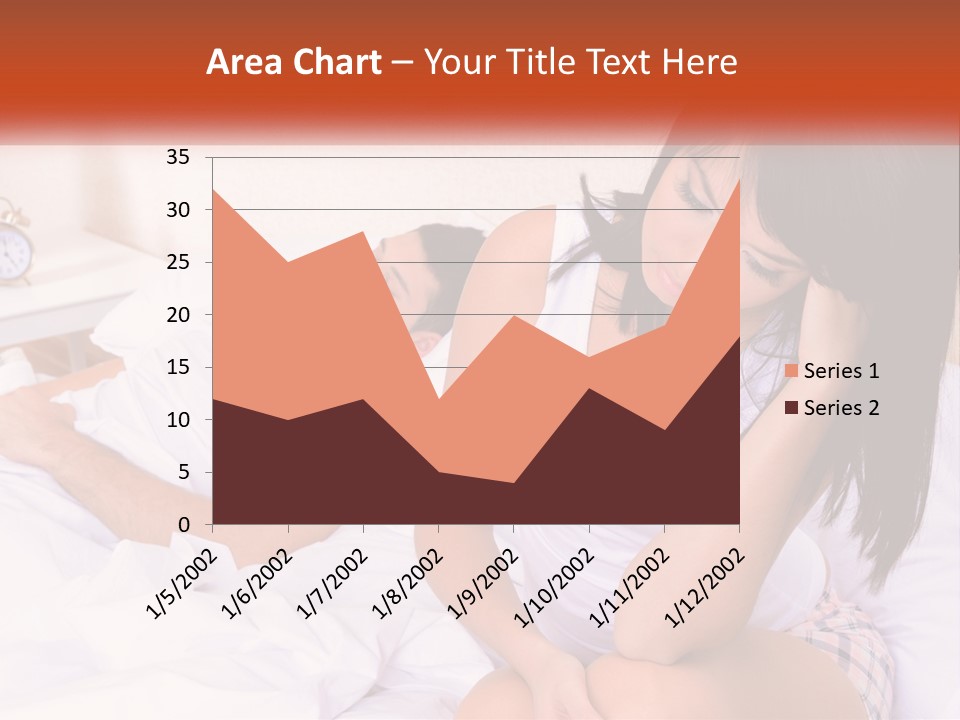 A Man And A Woman Laying In Bed Together PowerPoint Template
