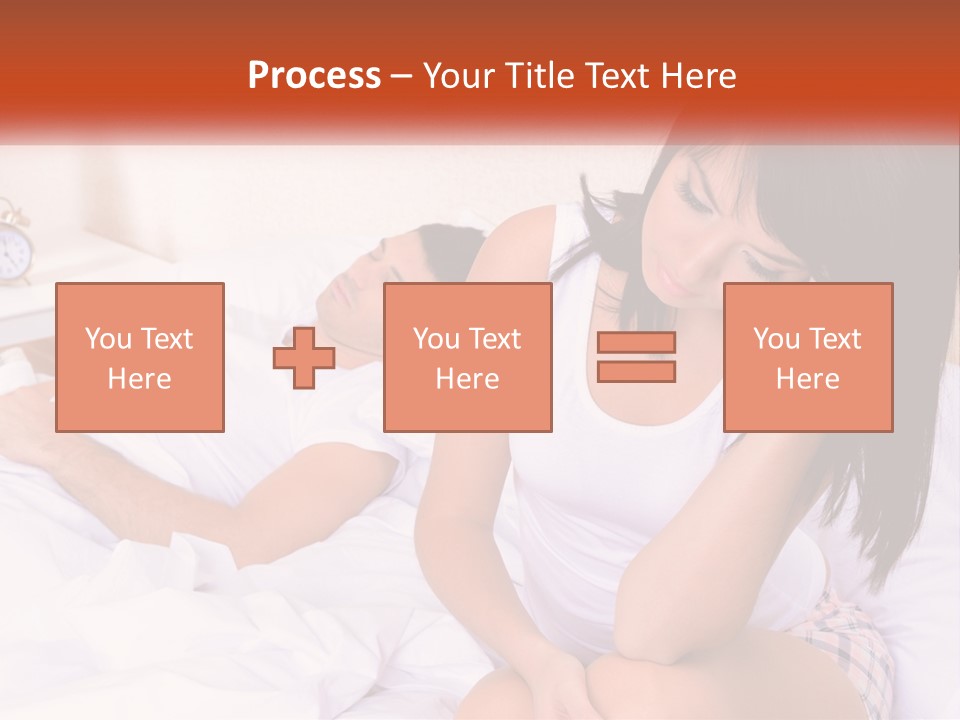 A Man And A Woman Laying In Bed Together PowerPoint Template
