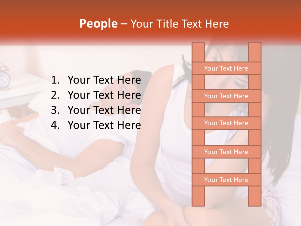 A Man And A Woman Laying In Bed Together PowerPoint Template