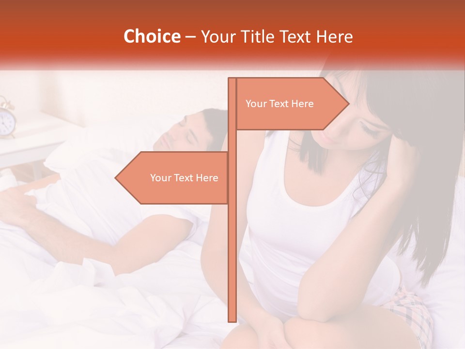 A Man And A Woman Laying In Bed Together PowerPoint Template