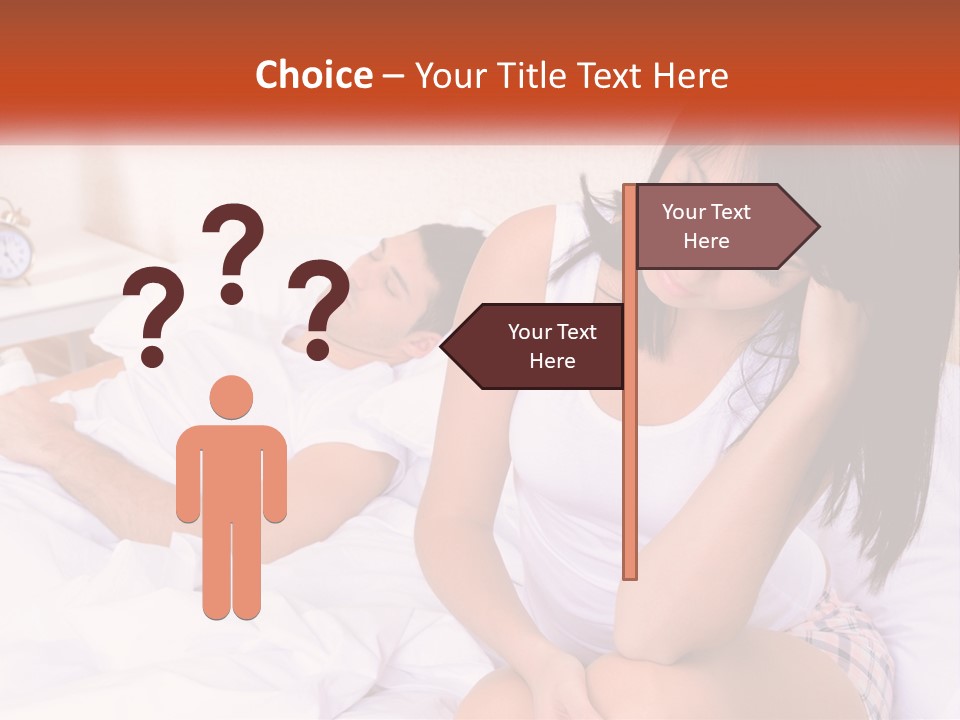 A Man And A Woman Laying In Bed Together PowerPoint Template