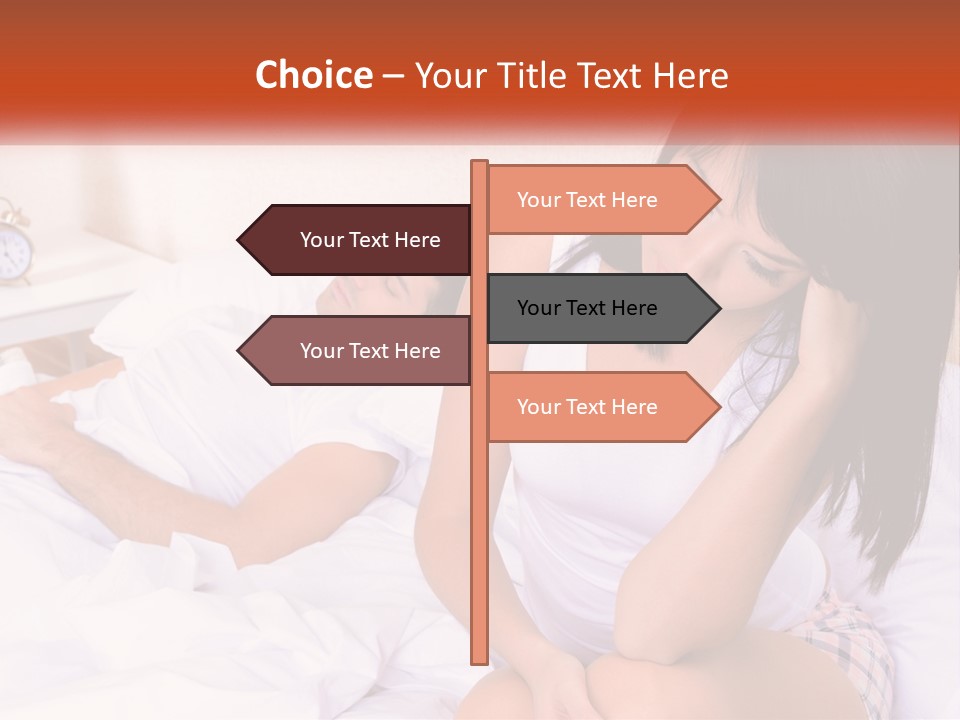 A Man And A Woman Laying In Bed Together PowerPoint Template