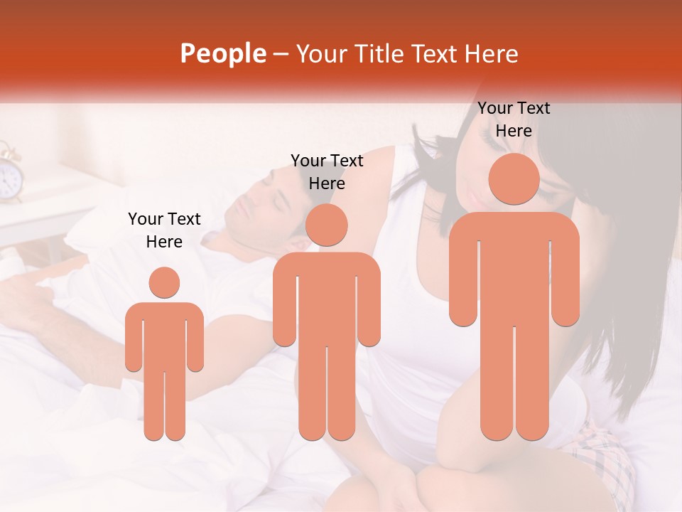 A Man And A Woman Laying In Bed Together PowerPoint Template