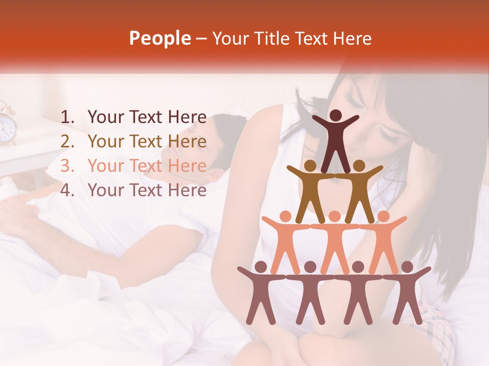 A Man And A Woman Laying In Bed Together PowerPoint Template