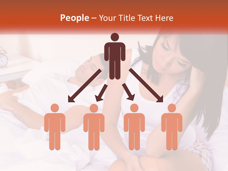 A Man And A Woman Laying In Bed Together PowerPoint Template