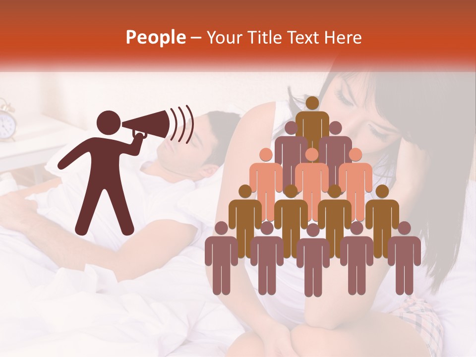 A Man And A Woman Laying In Bed Together PowerPoint Template