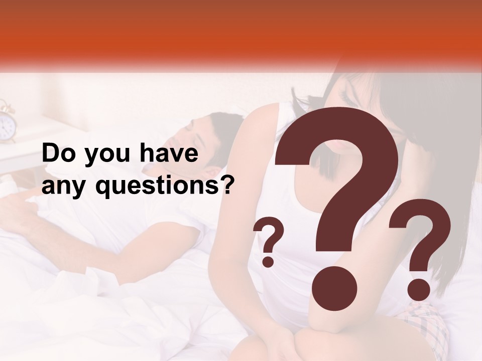 A Man And A Woman Laying In Bed Together PowerPoint Template