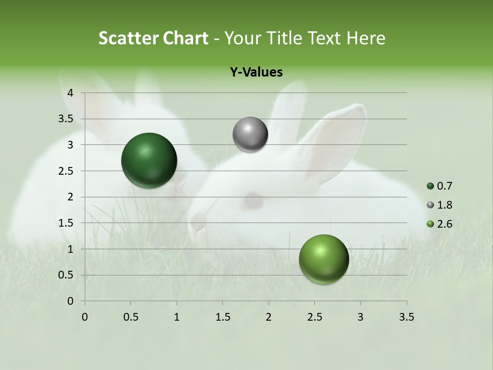A Couple Of Rabbits Sitting In The Grass PowerPoint Template