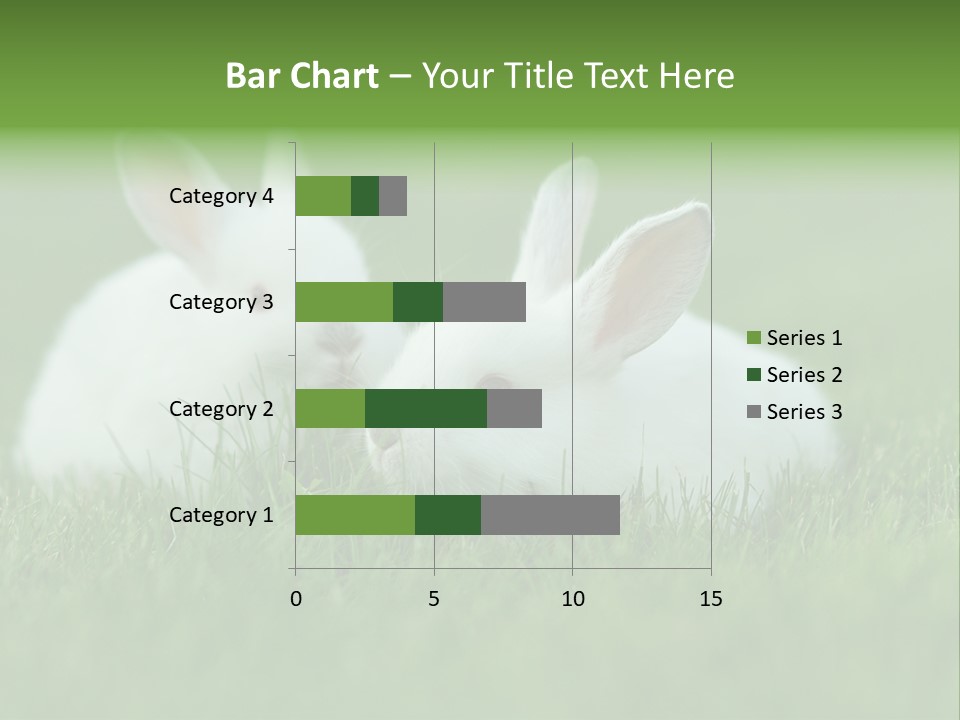 A Couple Of Rabbits Sitting In The Grass PowerPoint Template