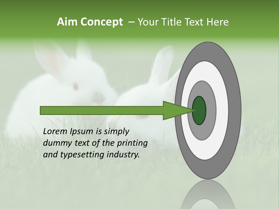 A Couple Of Rabbits Sitting In The Grass PowerPoint Template