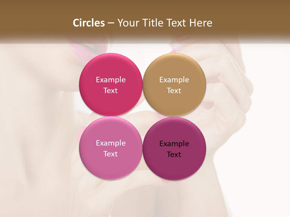 A Woman With Pink Nail Polish Holding A Pink Toothbrush PowerPoint Template