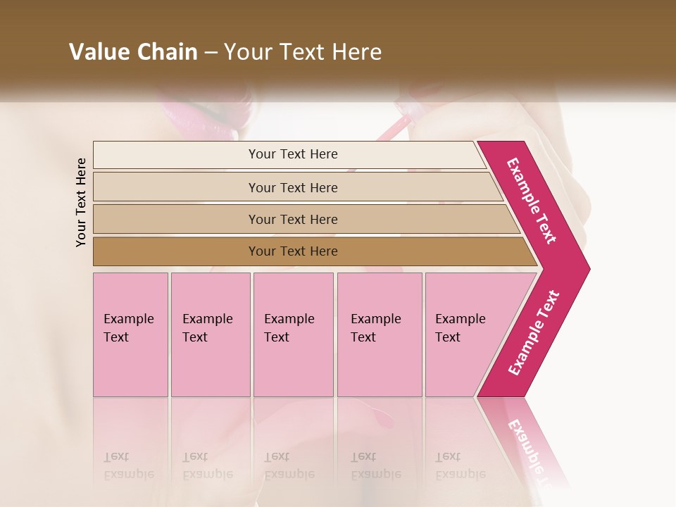 A Woman With Pink Nail Polish Holding A Pink Toothbrush PowerPoint Template