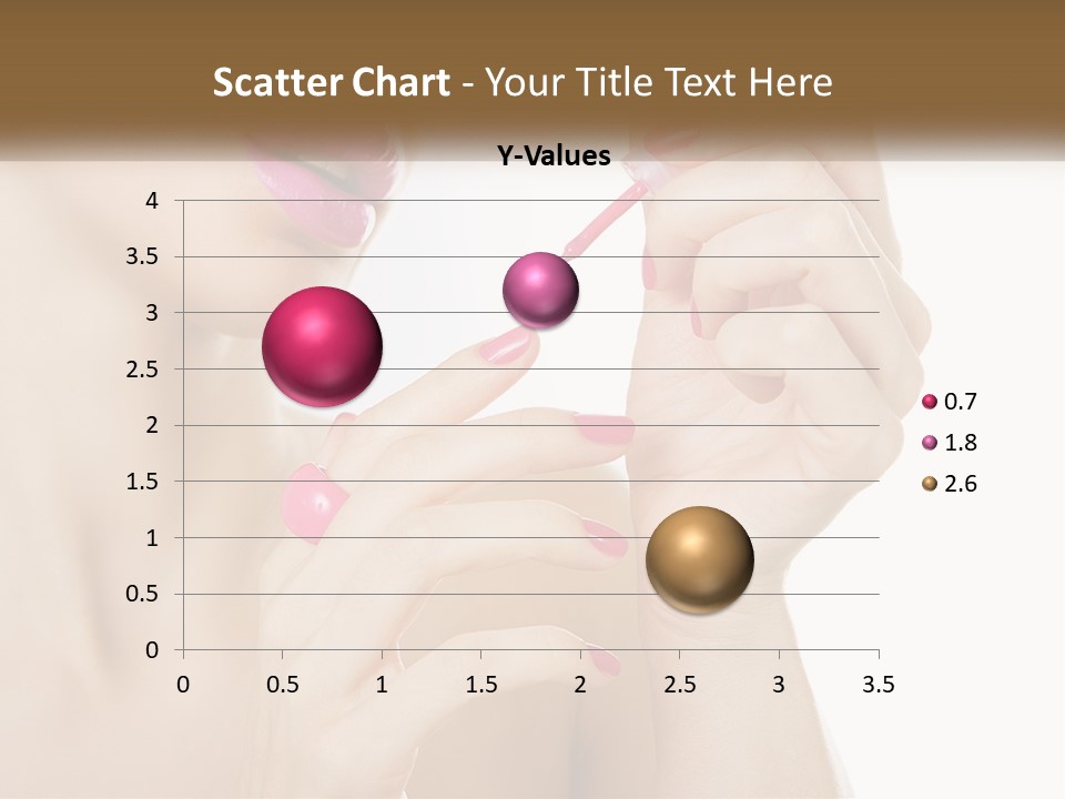 A Woman With Pink Nail Polish Holding A Pink Toothbrush PowerPoint Template