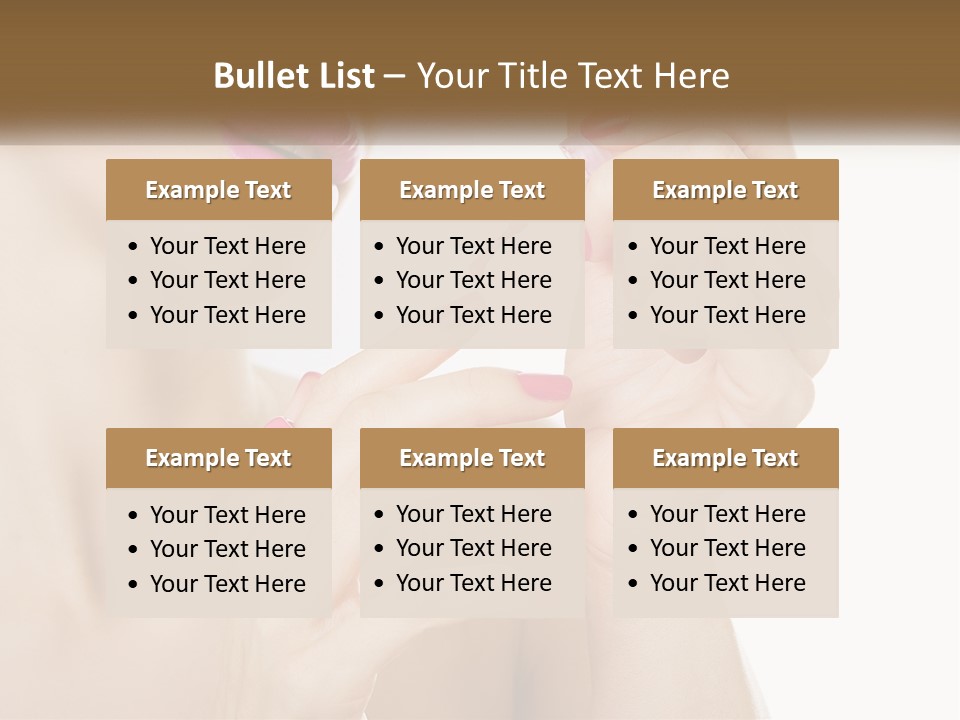 A Woman With Pink Nail Polish Holding A Pink Toothbrush PowerPoint Template