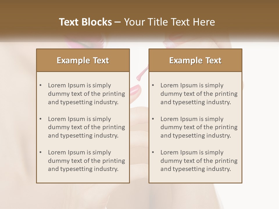 A Woman With Pink Nail Polish Holding A Pink Toothbrush PowerPoint Template