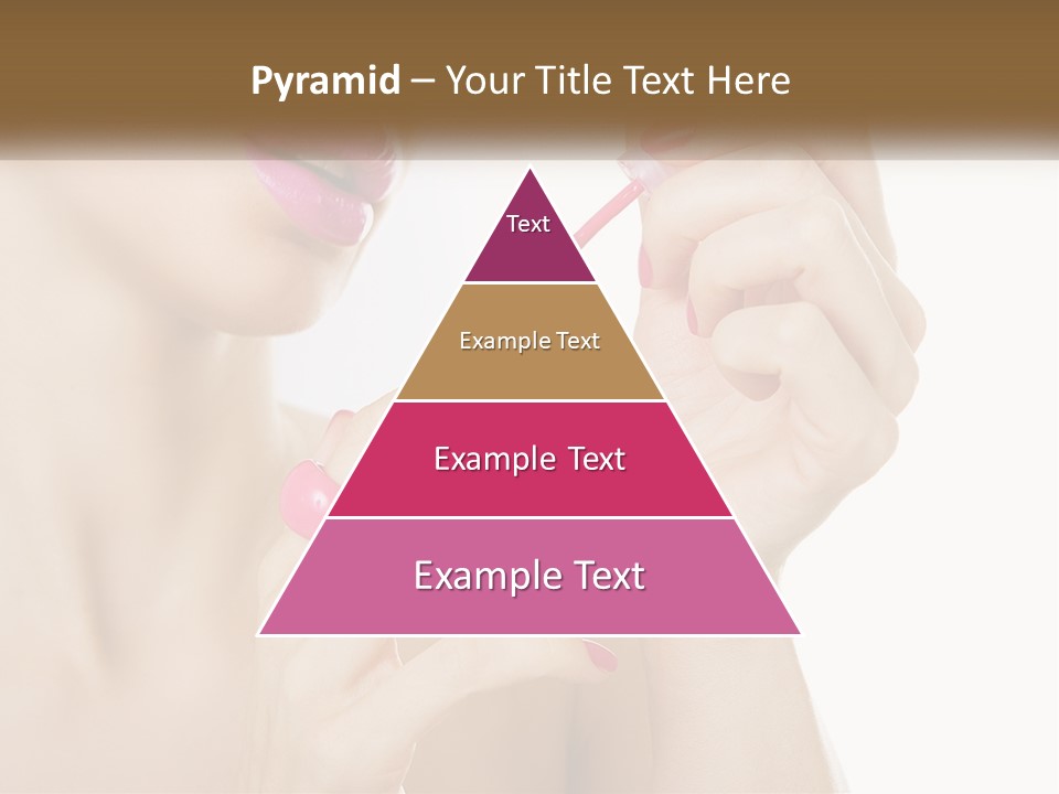 A Woman With Pink Nail Polish Holding A Pink Toothbrush PowerPoint Template