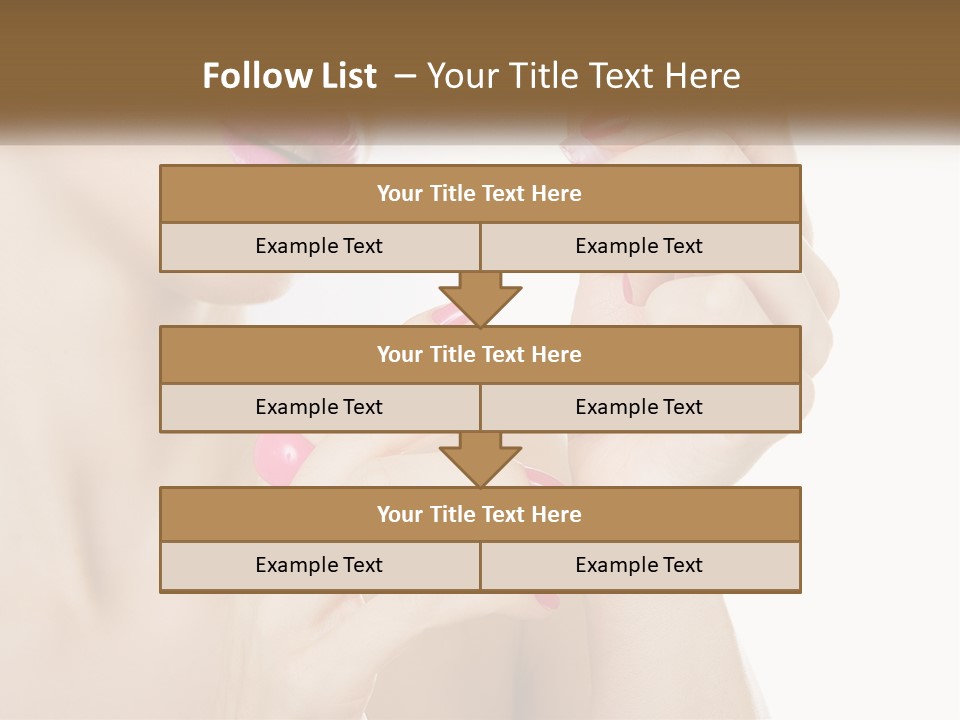 A Woman With Pink Nail Polish Holding A Pink Toothbrush PowerPoint Template