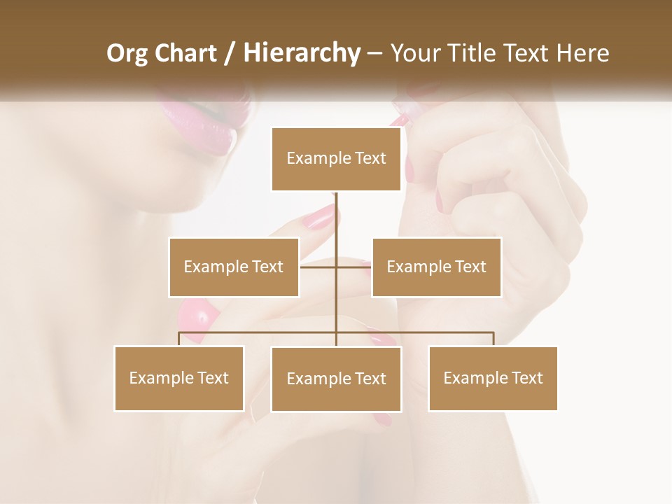 A Woman With Pink Nail Polish Holding A Pink Toothbrush PowerPoint Template