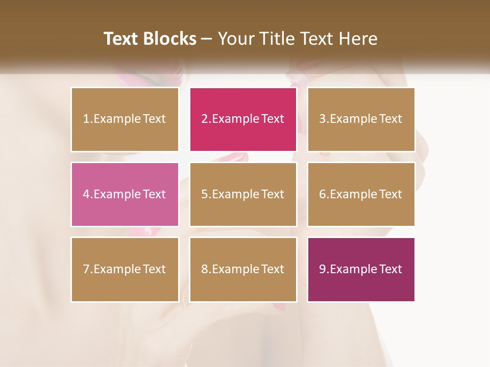 A Woman With Pink Nail Polish Holding A Pink Toothbrush PowerPoint Template