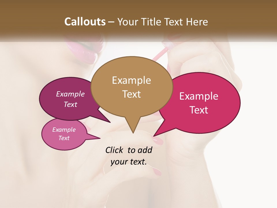 A Woman With Pink Nail Polish Holding A Pink Toothbrush PowerPoint Template