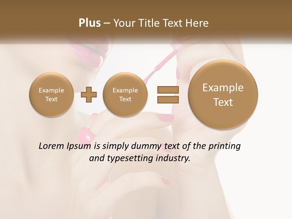 A Woman With Pink Nail Polish Holding A Pink Toothbrush PowerPoint Template