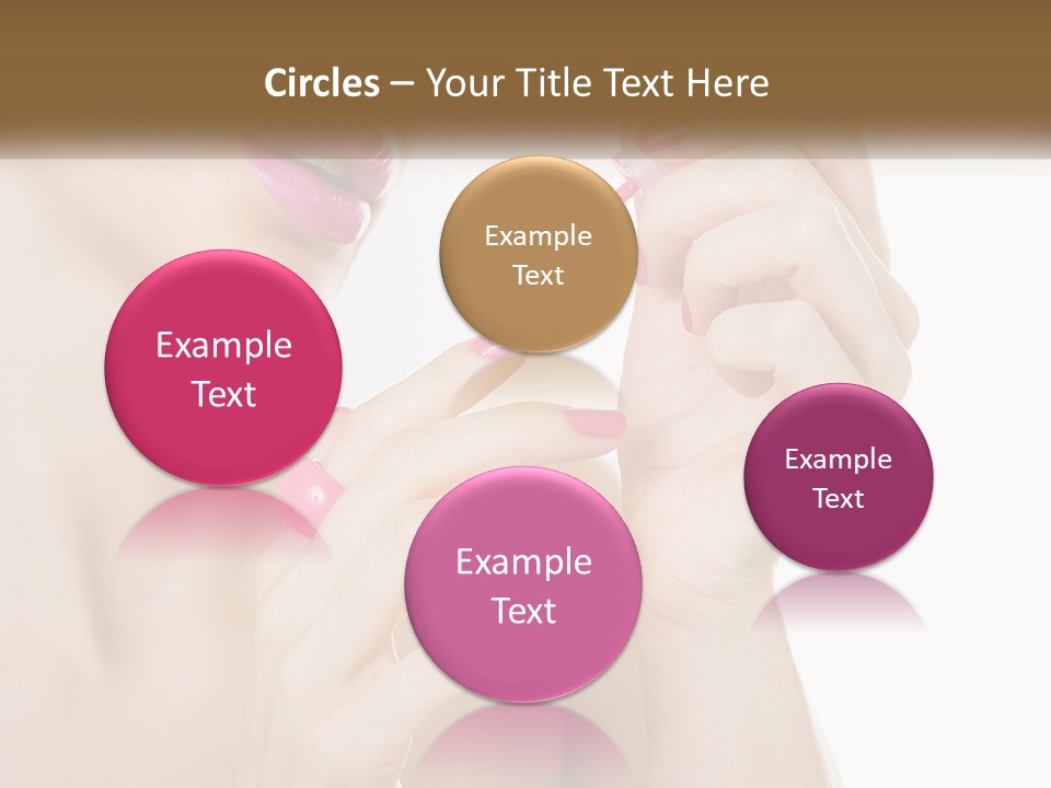 A Woman With Pink Nail Polish Holding A Pink Toothbrush PowerPoint Template