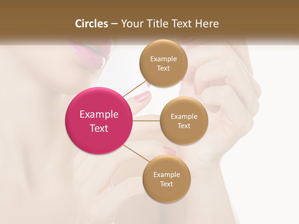A Woman With Pink Nail Polish Holding A Pink Toothbrush PowerPoint Template