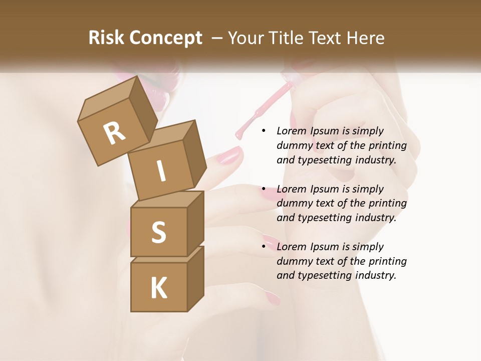 A Woman With Pink Nail Polish Holding A Pink Toothbrush PowerPoint Template