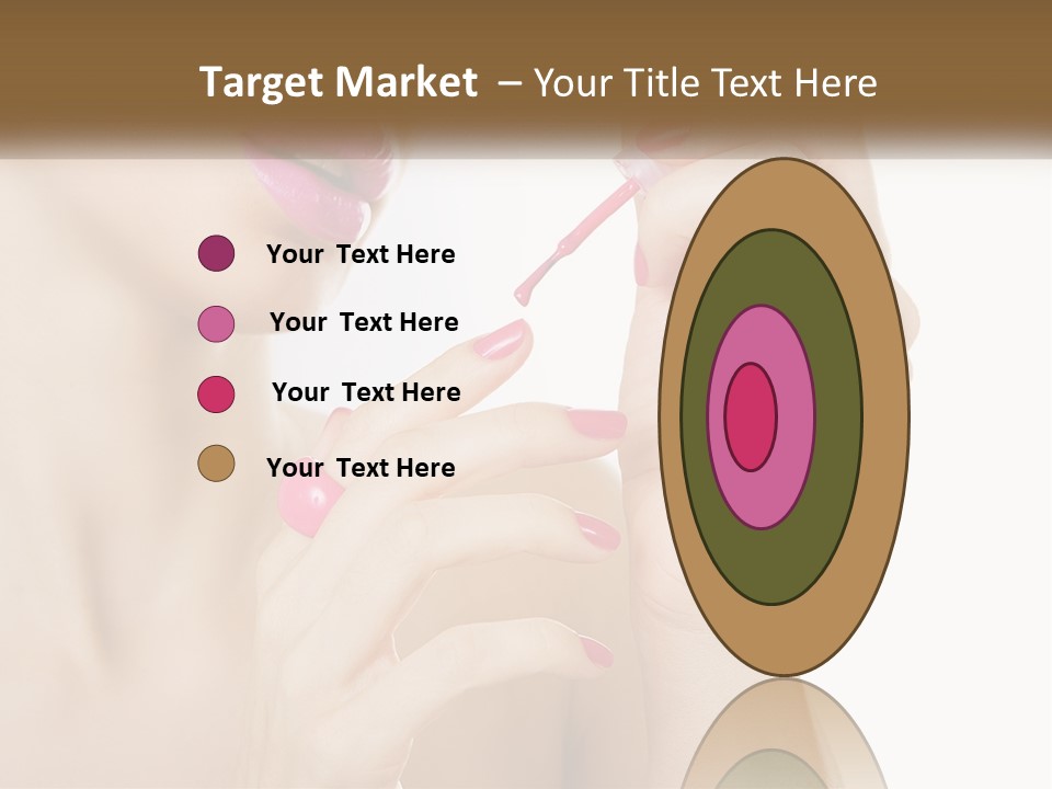 A Woman With Pink Nail Polish Holding A Pink Toothbrush PowerPoint Template