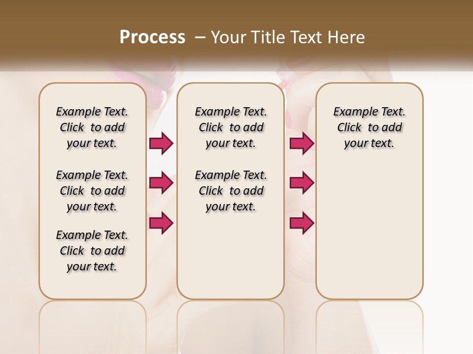 A Woman With Pink Nail Polish Holding A Pink Toothbrush PowerPoint Template
