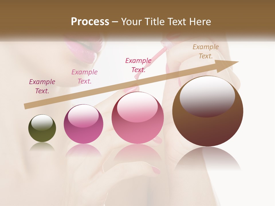 A Woman With Pink Nail Polish Holding A Pink Toothbrush PowerPoint Template