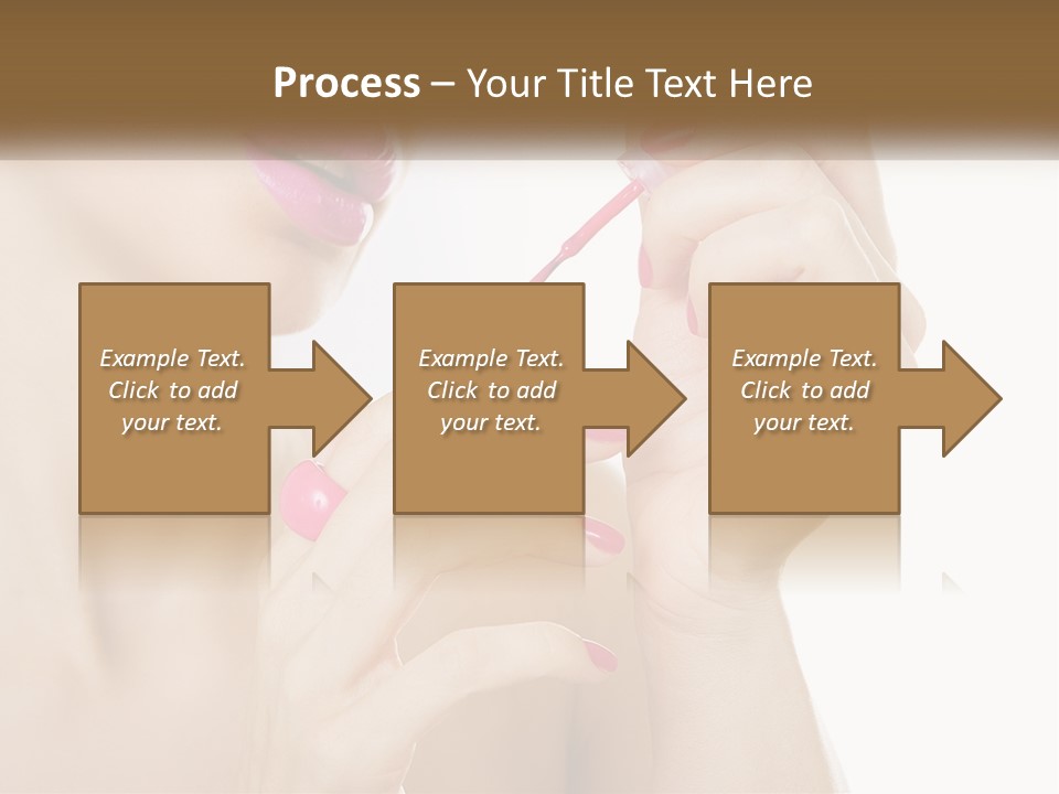 A Woman With Pink Nail Polish Holding A Pink Toothbrush PowerPoint Template