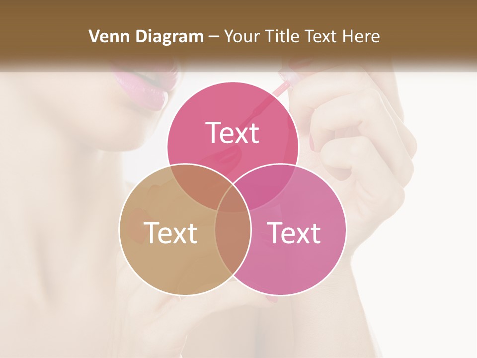 A Woman With Pink Nail Polish Holding A Pink Toothbrush PowerPoint Template
