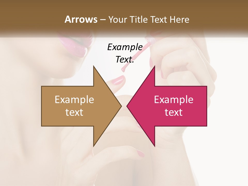 A Woman With Pink Nail Polish Holding A Pink Toothbrush PowerPoint Template