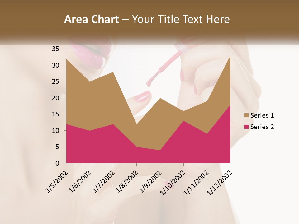 A Woman With Pink Nail Polish Holding A Pink Toothbrush PowerPoint Template