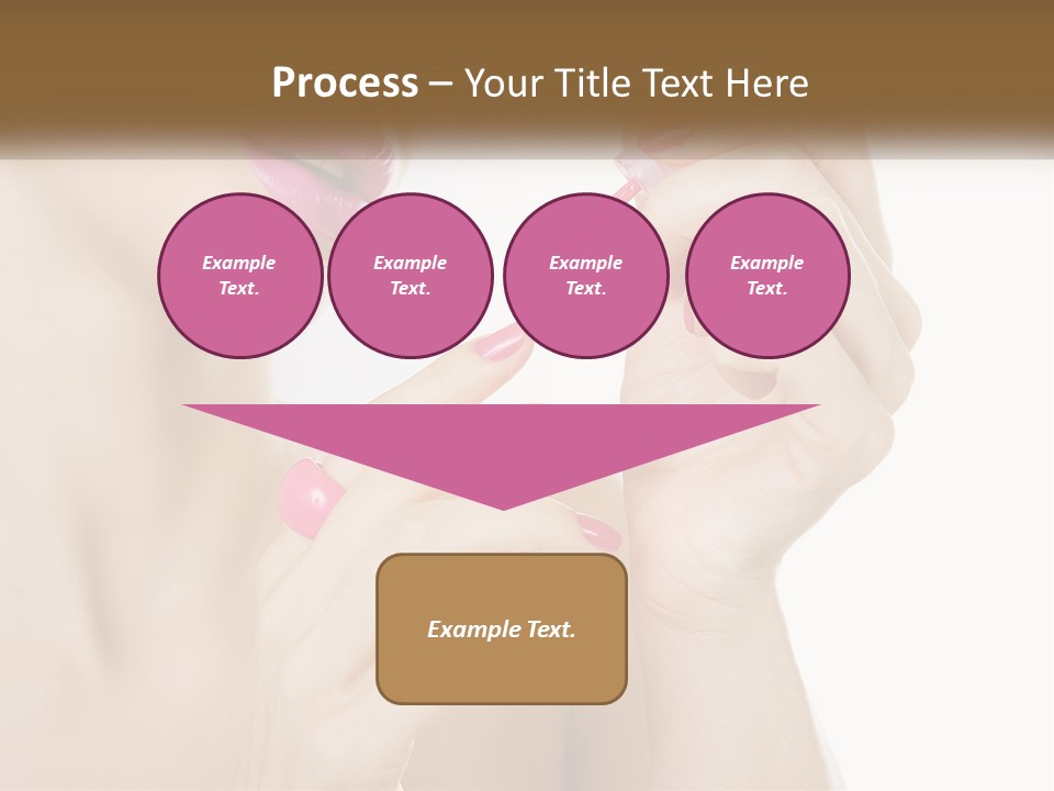 A Woman With Pink Nail Polish Holding A Pink Toothbrush PowerPoint Template