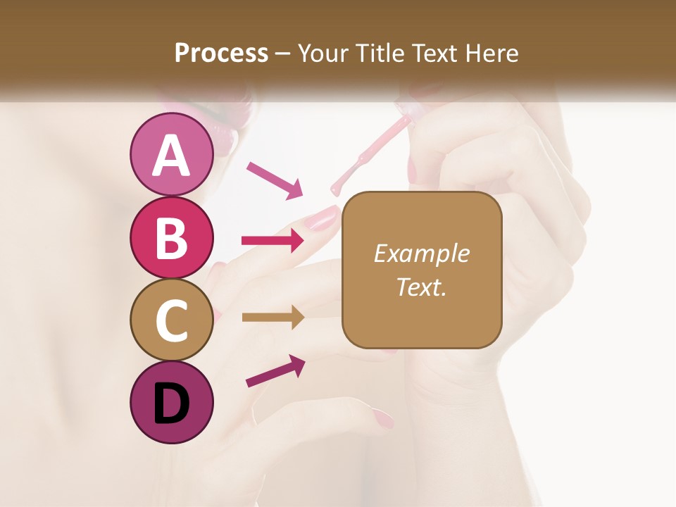 A Woman With Pink Nail Polish Holding A Pink Toothbrush PowerPoint Template