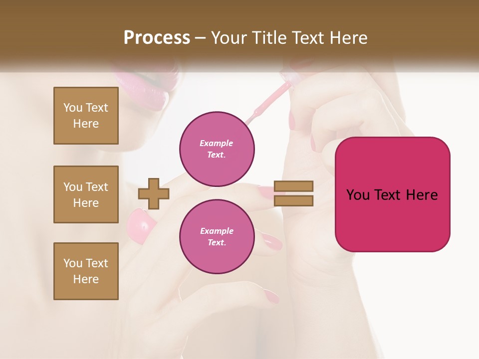 A Woman With Pink Nail Polish Holding A Pink Toothbrush PowerPoint Template