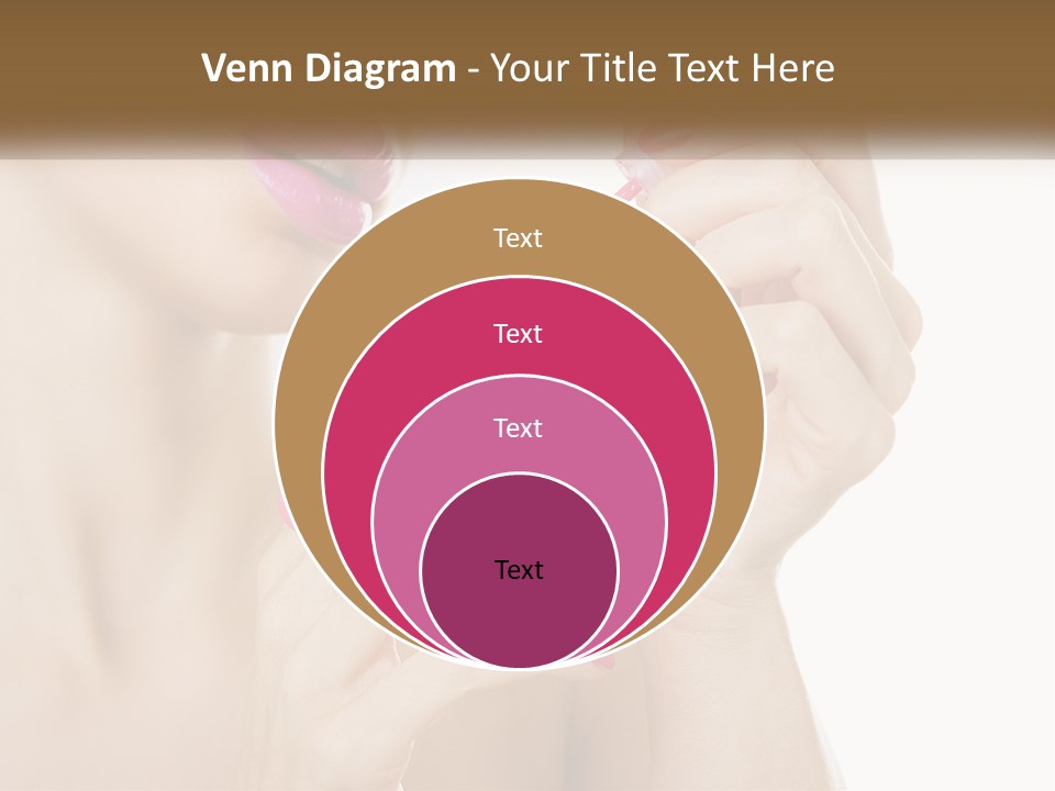 A Woman With Pink Nail Polish Holding A Pink Toothbrush PowerPoint Template