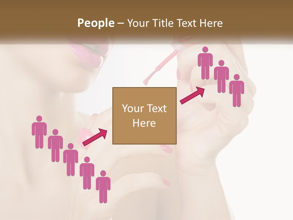 A Woman With Pink Nail Polish Holding A Pink Toothbrush PowerPoint Template