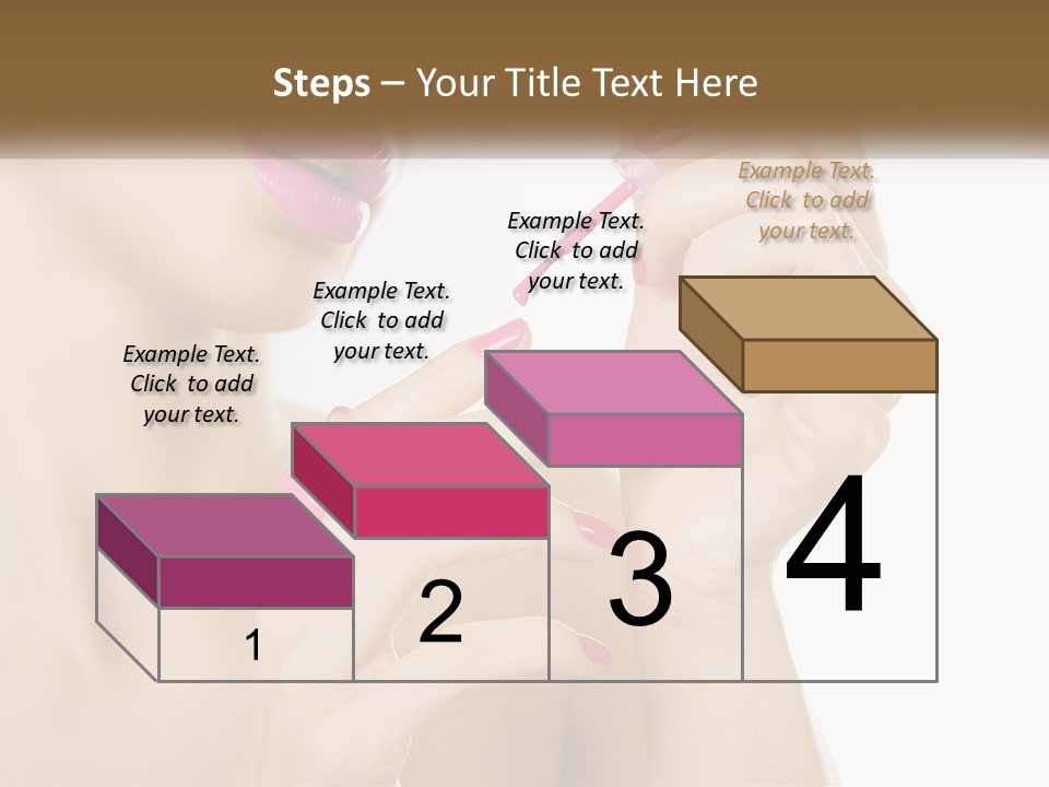 A Woman With Pink Nail Polish Holding A Pink Toothbrush PowerPoint Template