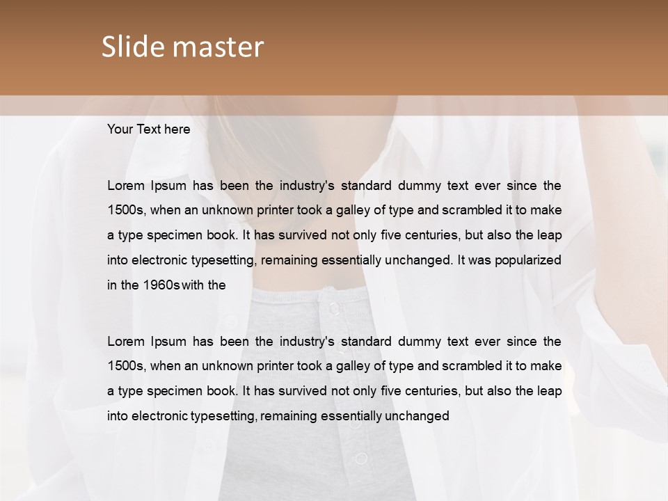 A Woman Drinking Orange Juice While Sitting At A Table PowerPoint Template