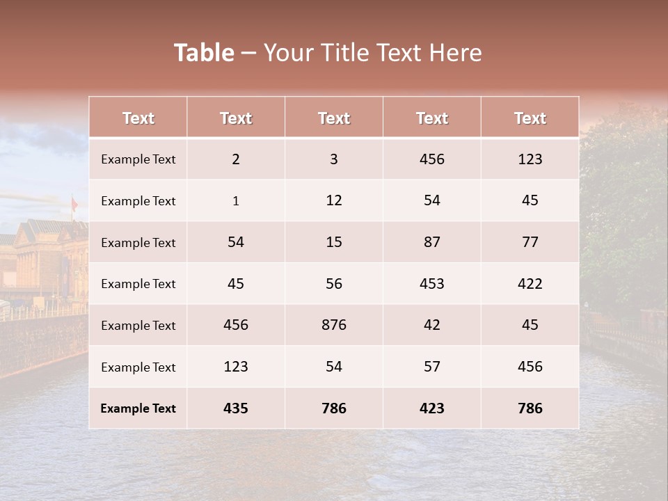 A Boat Traveling Down A River Next To A Tall Building PowerPoint Template