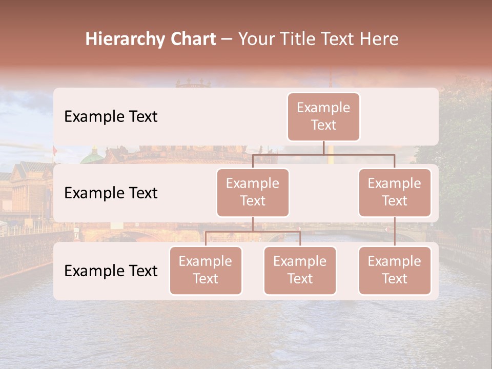 A Boat Traveling Down A River Next To A Tall Building PowerPoint Template